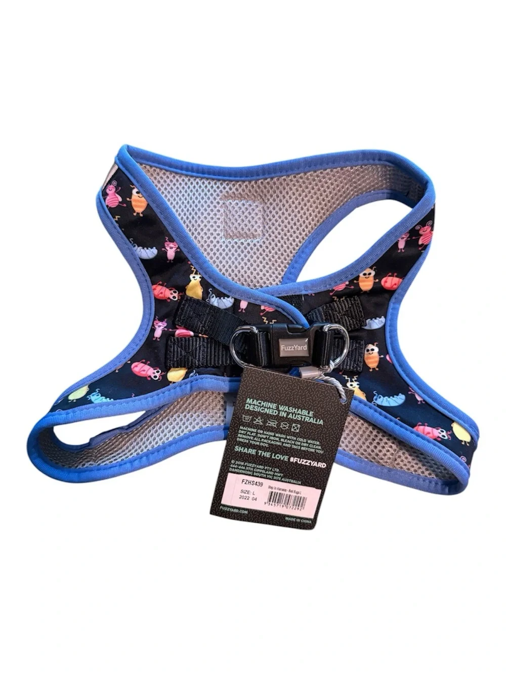 NWT FuzzYard Bed Bug Step In Dog Harness Large